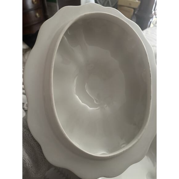 Hand-Painted Greece Blue & White Tureen with Lid • Very Rare Vintage Ceramic - Picture 12 of 14